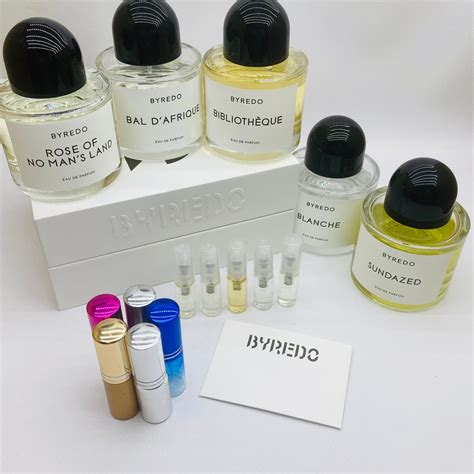 Perfume Samples Set Byredo Sundazed Bal d'Afrique | Etsy