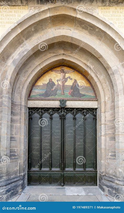 The Door of the Castle Church Door in Wittenberg Where Martin Luther Nailed His 95 Theses in ...