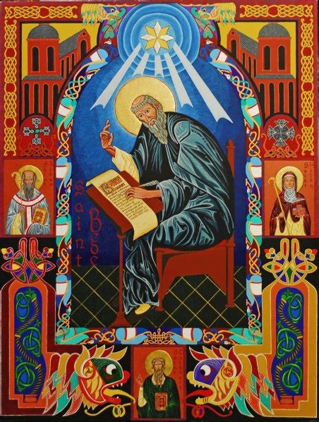 Saint Bede of Jarrow Icon by Br. Kenneth Hosley, O.P.C. | Saints Peter and Paul Orthodox Church