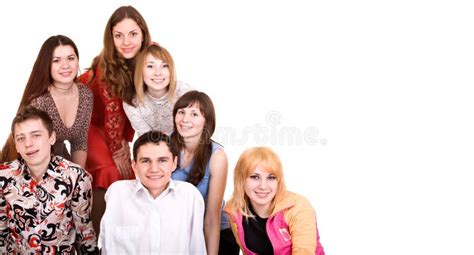 Group of happy people. stock image. Image of long, caucasian - 11182531