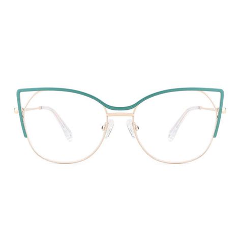 Edith Cat Eye Blue Round Glasses - Aoolia.com