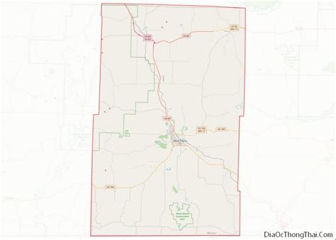 Map of Howell County, Missouri