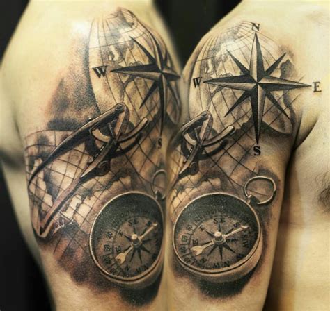 Картинки по запросу tattoo compass man | Compass tattoo, Sleeve tattoos ...