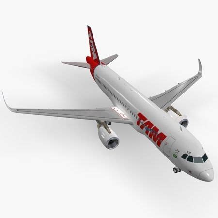 Airbus A320neo TAM - 3D model #3Dmodel Tam Airlines, Autocad Drawing ...