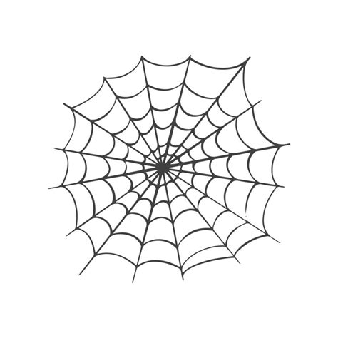 Vector Spider web icon drawn in one line on white for halloween ...