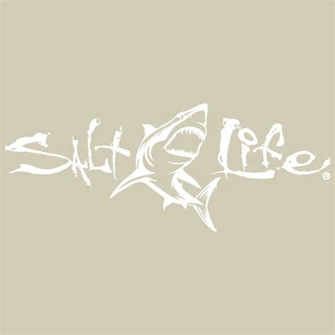 Shop : SIGNATURE GREAT WHITE DECAL - WHITE in 2022 | Salt life decals, Salt life stickers, Salt life