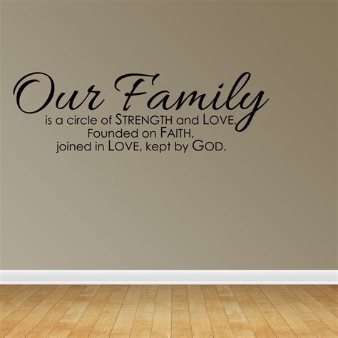 Empresal Our Family Is A Circle Of Strength Home Decor Wall Decals ...