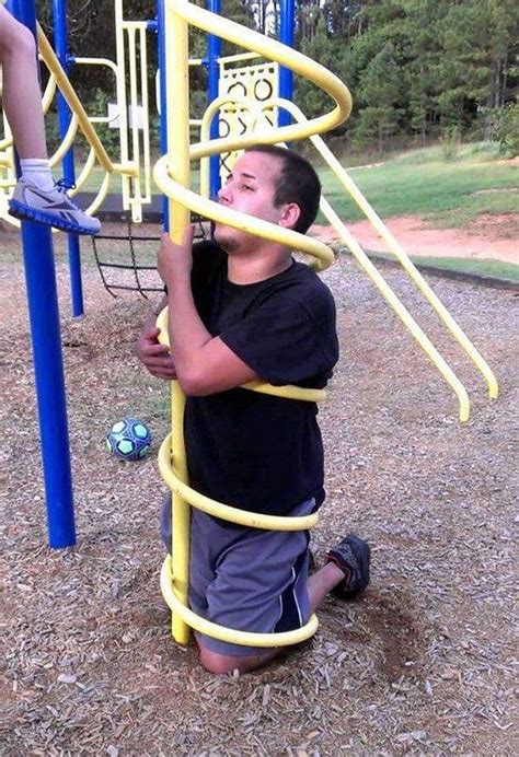 Funny Adults That Stuck At Kids Playgrounds (36 Photos) - Page 4 of 4 in 2020 | Kids playground ...