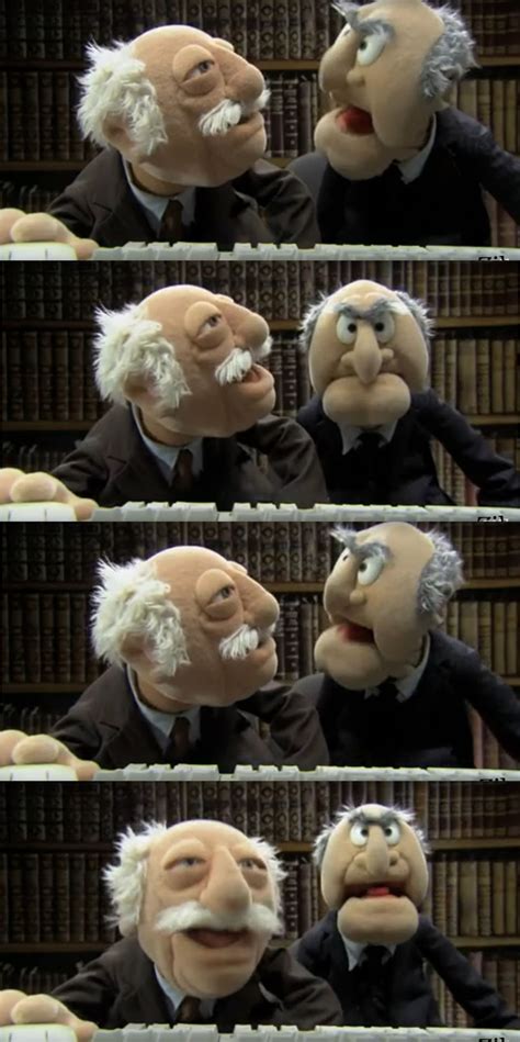 statler and waldorf at the computer Blank Template - Imgflip