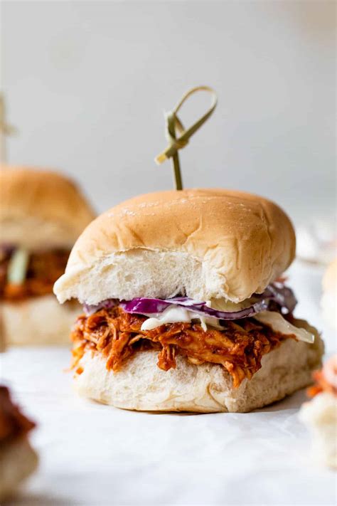 BBQ Chicken Sliders - The Almond Eater