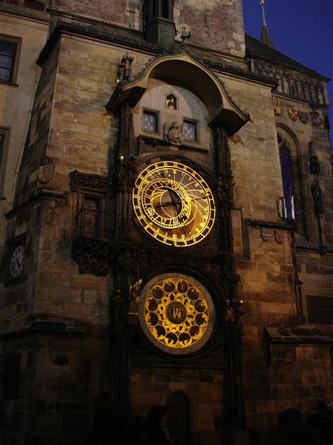 Prague,the astronomical clock,night,old town hall,clock - free image ...