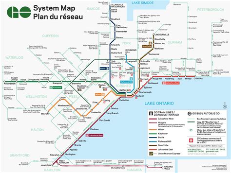 Toronto train and bus map - Ontheworldmap.com