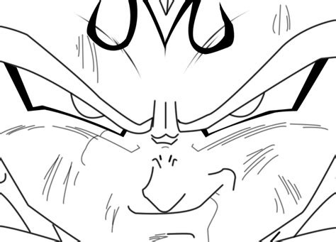 majin vegeta closeup lineart by zignoth on DeviantArt