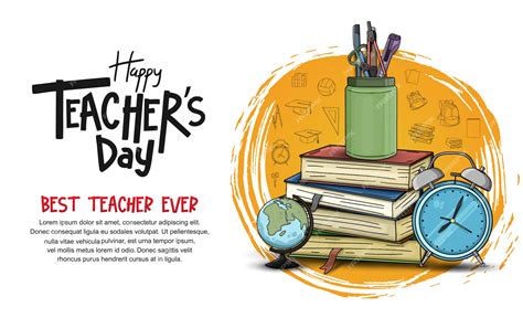 Premium Vector | Happy teacher's day banner template