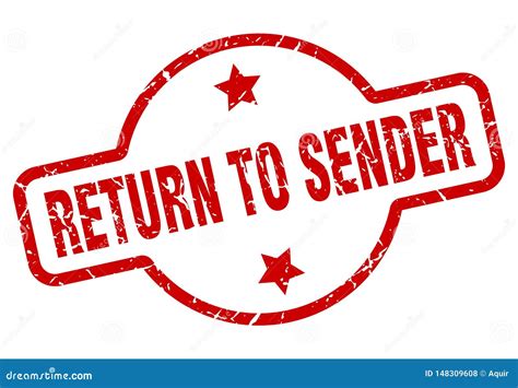 Return to sender stamp stock vector. Illustration of rubber - 148309608