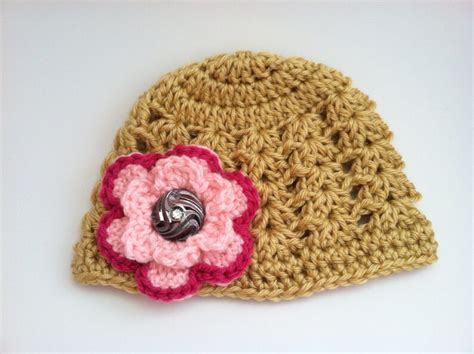 Cute Flower Baby Girl Crochet Hat - Etsy