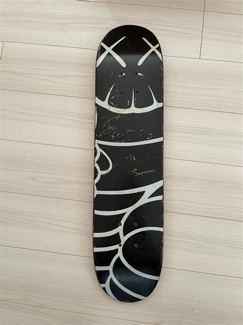 Supreme Kaws skateboard real rare 01SS Deck Black From Japan Used | eBay