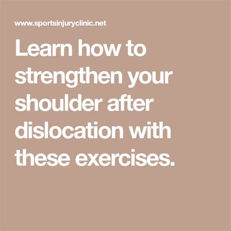 Learn how to strengthen your shoulder after dislocation with these ...