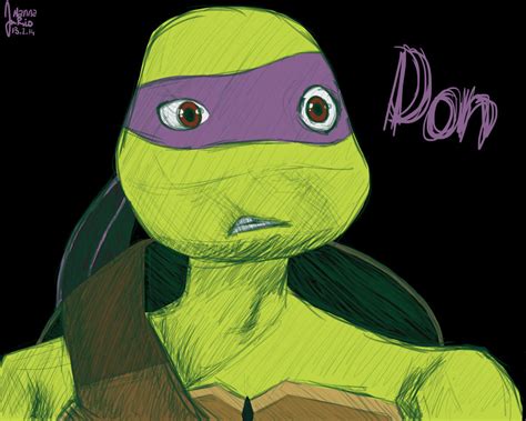 TMNT 2012 quick Donnie sketch by 19jill99 on deviantART