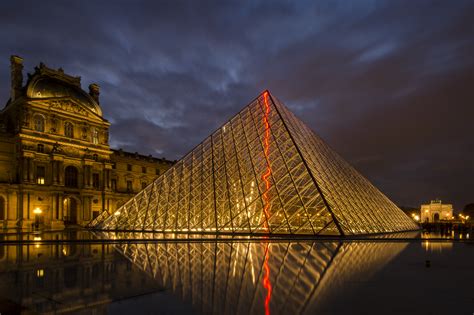 Louvre Museum At Night