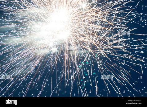 Fireworks on night sky Stock Photo - Alamy