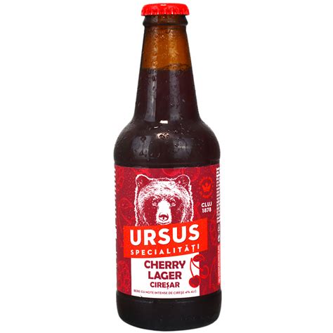 Ursus | Specialitati | Bere cu suc de cirese, Cherry Lager Ciresar 0 ...