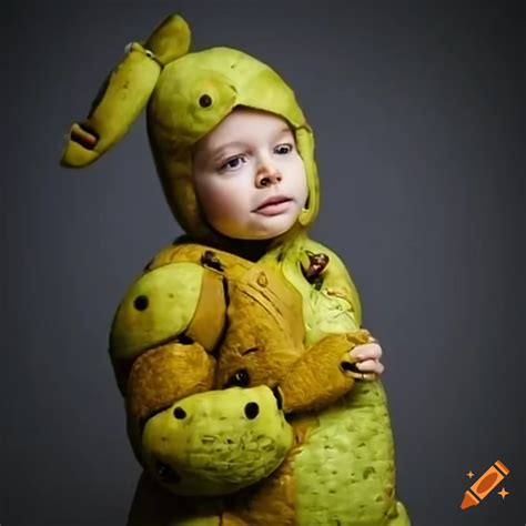 Child wearing a springtrap costume
