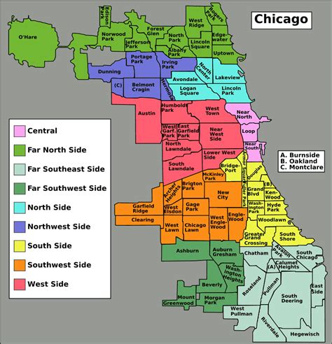 Chicago Map Area - Zip Code Map