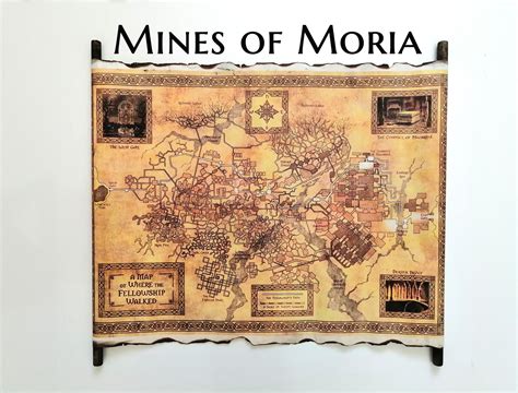 Mines of Moria Color Map Lord of the Rings Map of Moria - Etsy Ireland