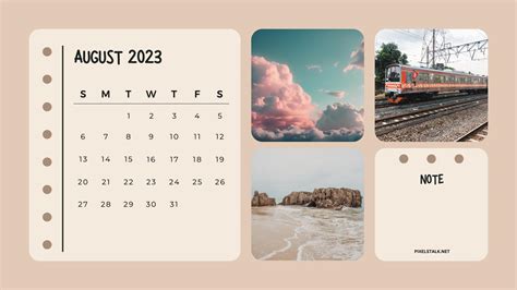 August 2023 Calendar Desktop Wallpapers