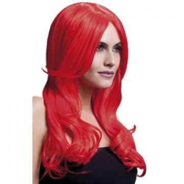 Neon Red Khloe Wig