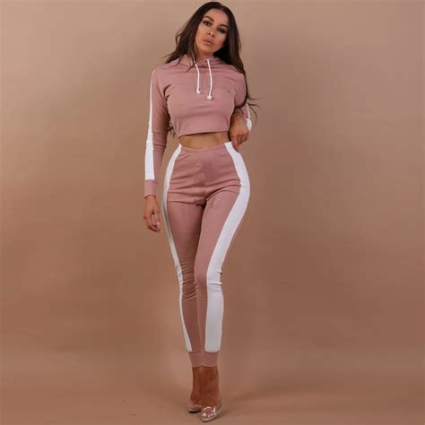 Two Piece Set Top and Pants 2 Piece Set Women Outfits Pink Outfit Women ...