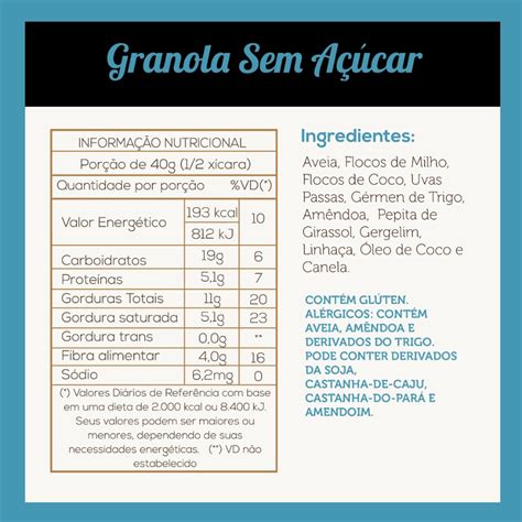 Granola sem açúcar - 1kg | Cia das Fibras