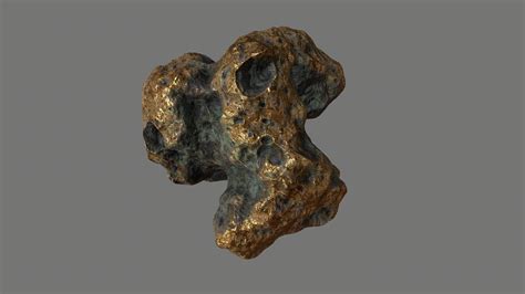 Asteroid Set (gold) - 3D Model by icekazim