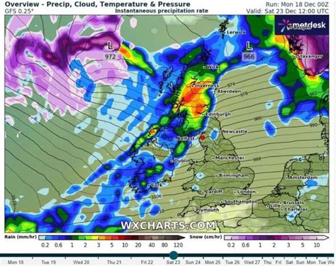 UK snow forecast: Britain braces for weather chaos as 409-mile polar storm barrels into UK ...