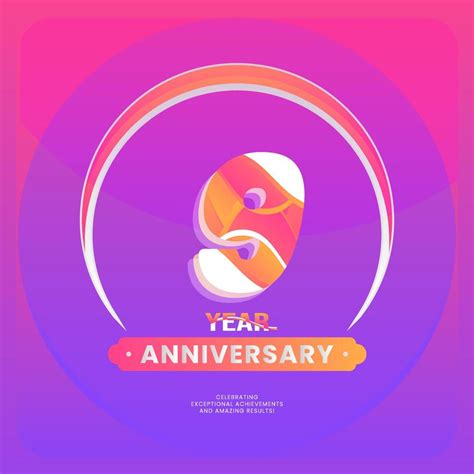 Number 9 vector logos for Anniversary Celebration Isolated on Violet background, Vector Design ...