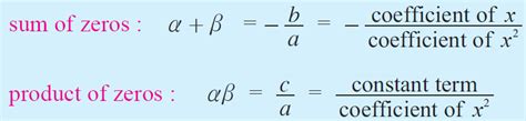 Sum and Product of Quadratic Equation Roots with Examples