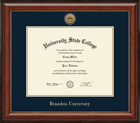 Brandeis University Gold Medallion Diploma Frame, Document Size 12"L x 9.5"H - Walmart.com ...