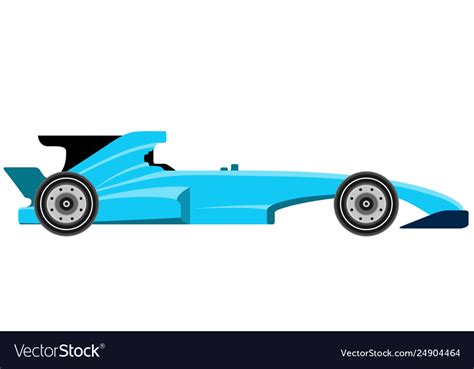 Side view a formula 1 racing car Royalty Free Vector Image