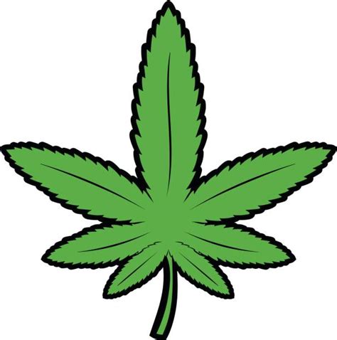 Weed Leaf Cartoon Drawing