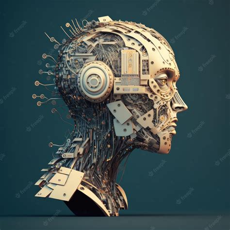 Premium AI Image | Robot Face Illustration AI Generative