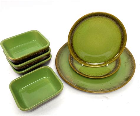 Lot - A Collection of Denby Stoneware, Green & Brown Glazed