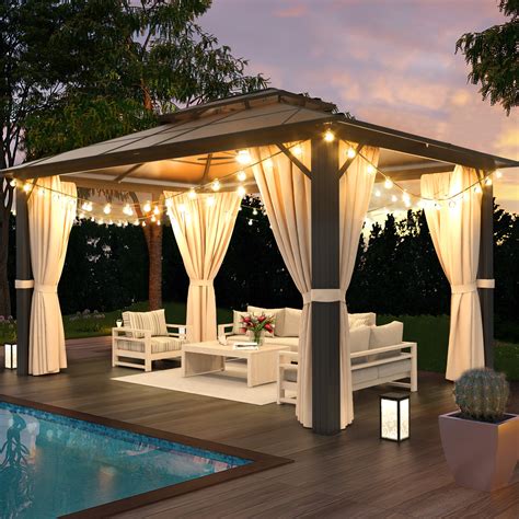 JolyDale 13 Ft. W x 10 Ft. D Metal Patio Gazebo & Reviews | Wayfair