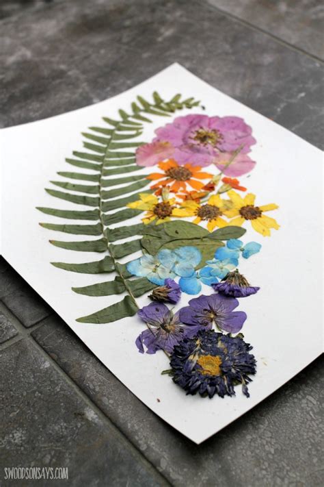 Pressing Flowers & Dried Flower Art - Try Something New Every Month - Swoodson Says