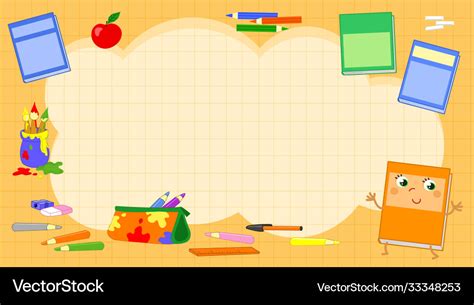 School Supplies Background Clipart