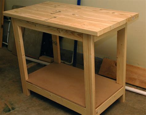 Solid Wood Top Work Bench | Ran out of MDF so I used two 2x1… | Flickr