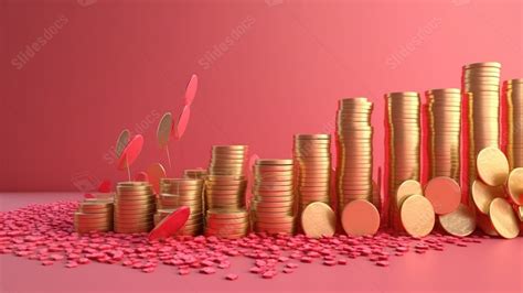 3d Rendered Gold Coins On A Pink Powerpoint Background For Free Download - Slidesdocs