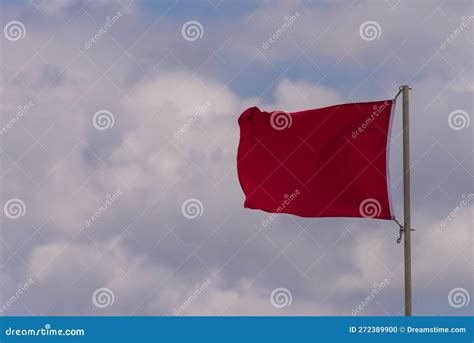 Red High Hazard Beach Caution Flag Royalty-Free Stock Image ...