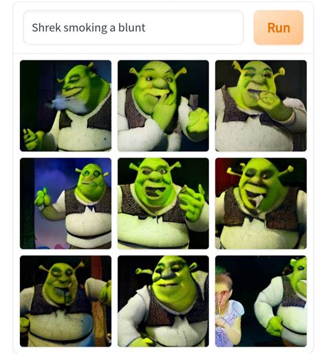 Shrek smoking weed : r/weirddalle