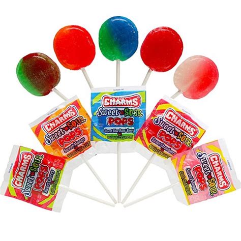 28 Pc Charms Sweet Sour Pops Lollipop Sucker Candy Lollypops - Walmart ...